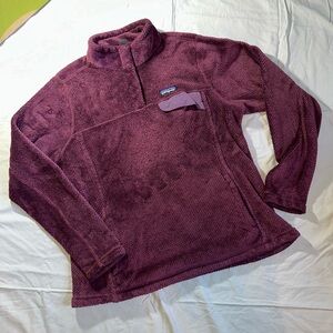 Patagonia Women’s Re-tool Snap T Pullover Used XL Deep Plum